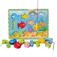 TOYS MASTER - Rompecabezas Vocales Pesca Imantado + Plumón y Pasado