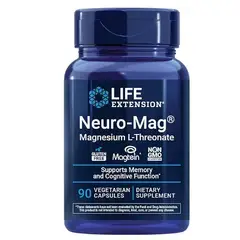 GENERICO - Neuro-Mag L-Treonato de Magnesio 144 mg (90 Cápsulas) - Life Extension