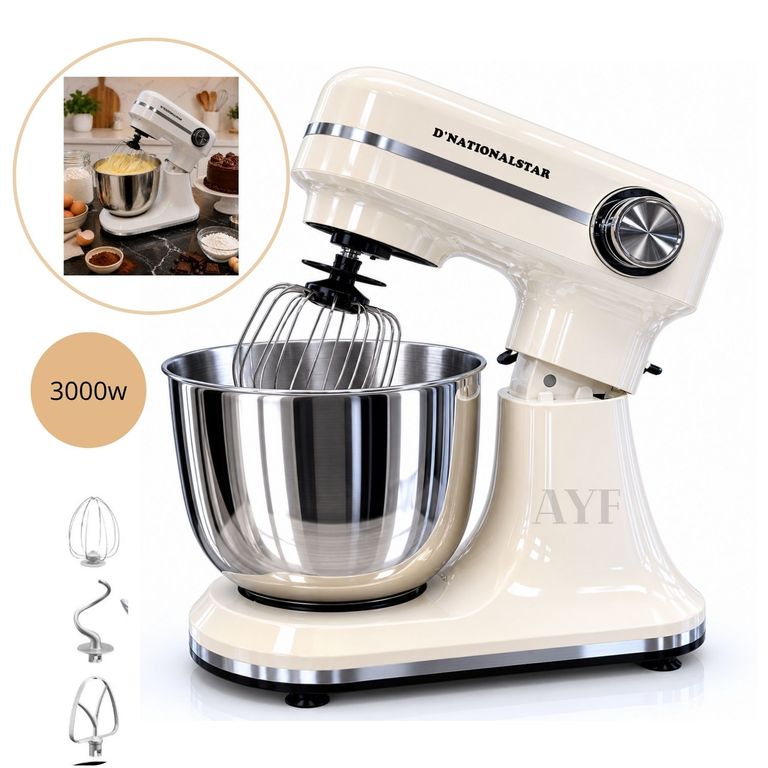 Batidora Planetaria de 3000W D´Nationalstar Blanco