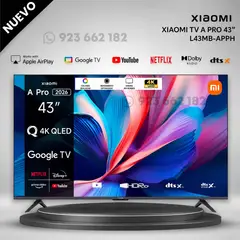 OEM - Televisor Xiaomi A Pro 43" Pulg. Qled 4K Ultra HD Smart L43MB-APPH - Modelo 2026