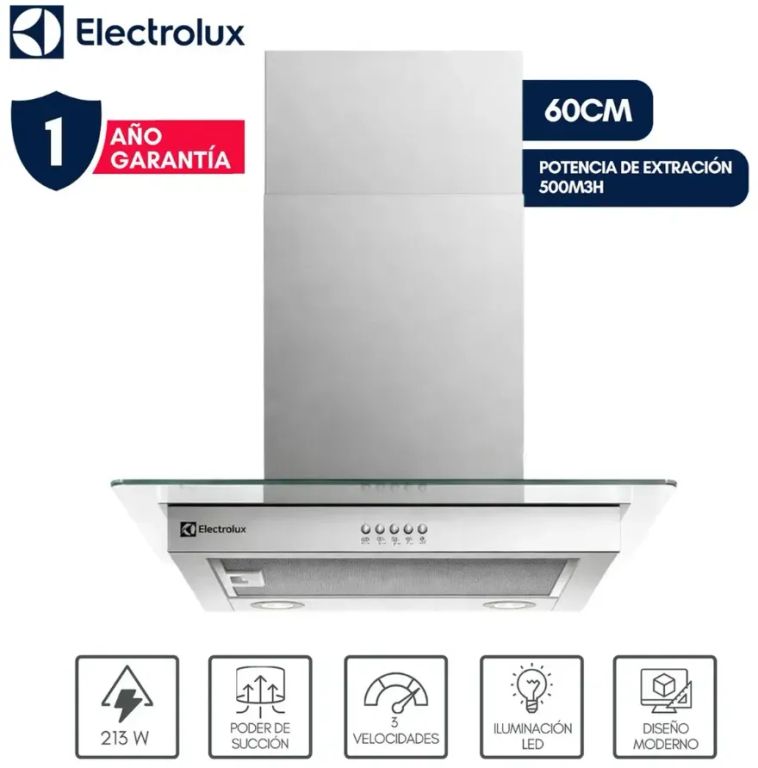 Campana de Pared 60cm Efficient Acero Inoxidable CE6VXElectrolux