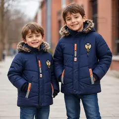 GENERICO - Casacas acolchadas para niños casual Liviano