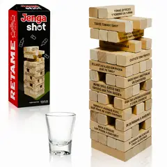 GENERICO - Jenga Shot Juego de Mesa para Adultos con Retos