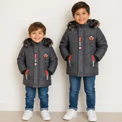 GENERICO - Casacas acolchadas para niños casual Liviano