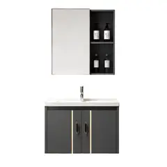 FRATELLI - MUEBLE DE BAÑO DE PVC + ESPEJO - PV1008 GRIS -