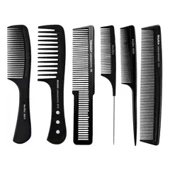 MAJIKA - Set de Peines de carbon x6 - Color Negro