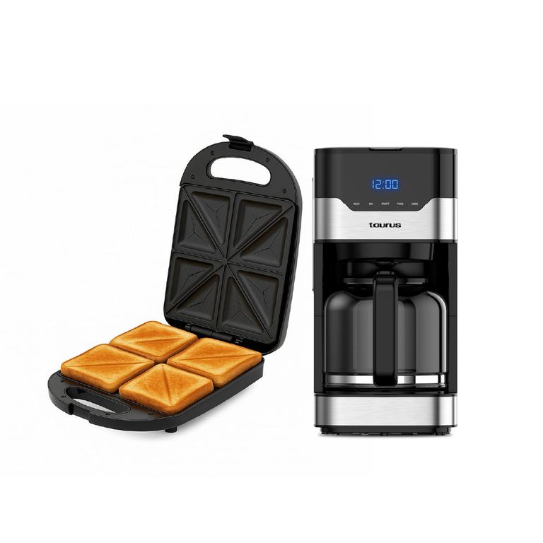 Cafetera 15 Tz Alba + Sandwichera Mega Toast