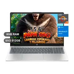 HP - Laptop 15-FC0287LA RYZEN7- 7730U, 8GB RAM, 512GB SSD, W11H, 15.6 C92PXLA