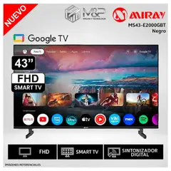 MIRAY - Televisor FHD 43 TV LED Google MS43-E2000GBT