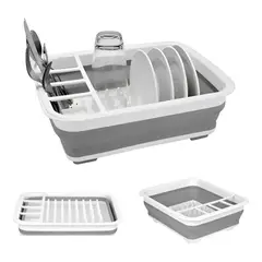GENERICO - Escurridor de Platos Plegable Multifuncional Ahorrador de Espacio
