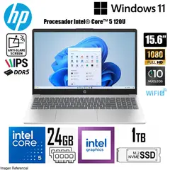 HP - Laptop 15-FD0362LA Intel Core 5 120U 24GB DDR5 1TB SSD 15.6″ FHD