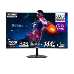 ADVANCE - Monitor curvo ADV-2456S, 23.6 FHD VA, 144Hz, 1ms, HDMI, DP, Audio out, Parlantes