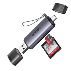 UGREEN - Lector de Tarjetas Dual USB-C y USB-A para Tarjeta SD y Micro SD