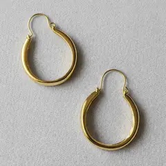 AZZORTI - Argollas doradas de acero inoxidable con baño en oro
