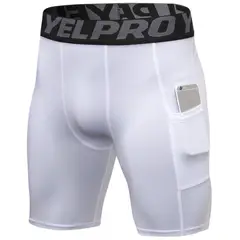 TIOZONEY - Calza deportiva apretada Hombre Blanca