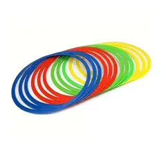 GENERICO - Aro Deportivo 50cm diámetro X 12 unidades Entrenamiento Coordinación Fútbol Fitness