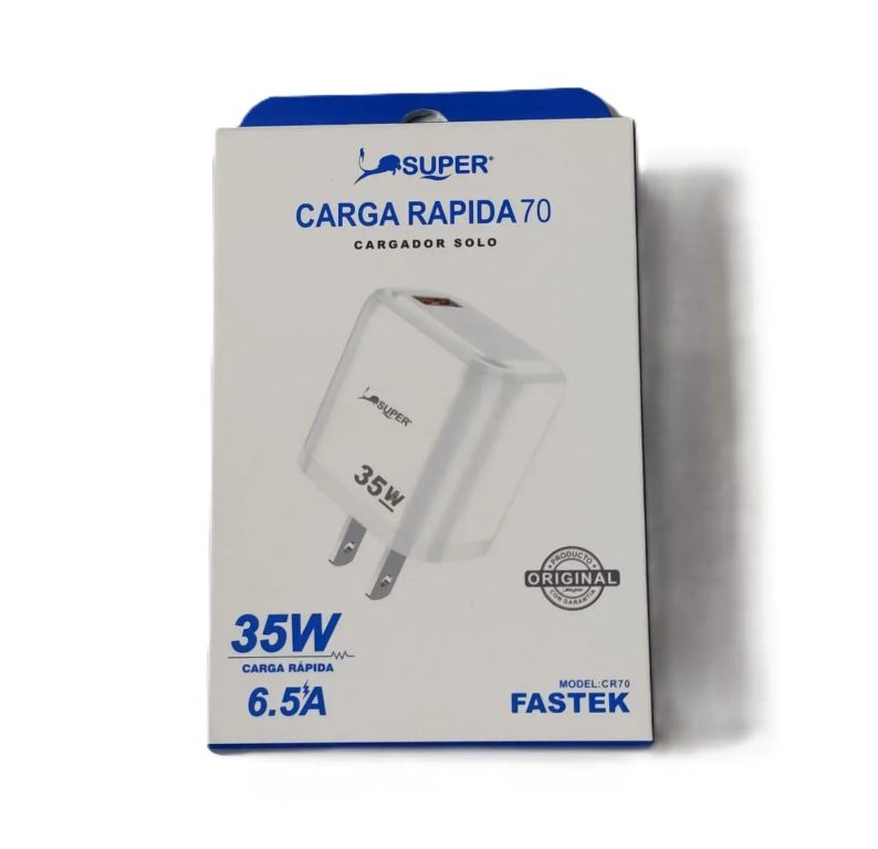 Cargador Rápido 35W USB-C Compatible iPhone 15 Samsung S24 X