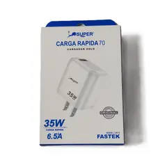 SUPER - Cargador Rápido 35W USB-C Compatible iPhone 15 Samsung S24 Xiaomi Motorola - Carga Rápida Sin Cable