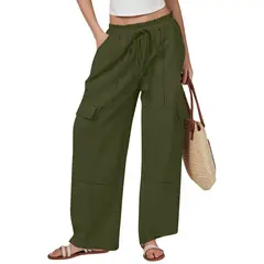 TIOZONEY - Pantalón Mujer - Verde