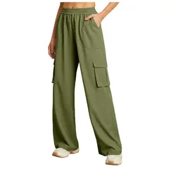 TIOZONEY - Pantalón Mujer - Verde
