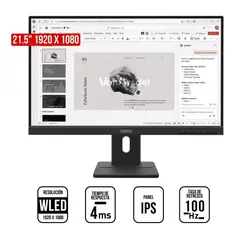 LENOVO - Monitor ThinkVision E22-40, 22" WLED IPS, 100Hz, 4ms, Pivote, Parlante