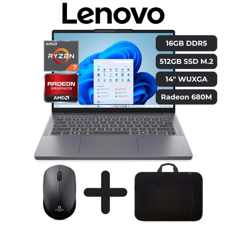 Laptop Slim 3 Ryzen 7 7735HS, 16GB RAM, 512GB SSD, 14" WUXGA OLED, Freedos