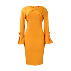 TIOZONEY - Vestido con falda lápiz a la cadera