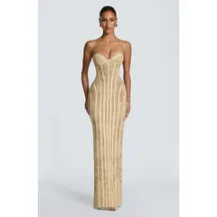 TIOZONEY - Vestido de fiesta Mujer - Amarillos