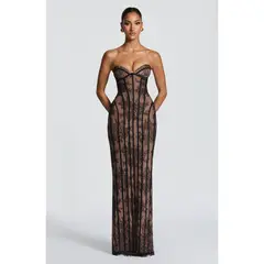 TIOZONEY - Vestido de fiesta Mujer - Negro