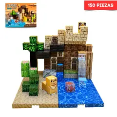 GENERICO - Bloques Magnéticos Minecraft Oceans Desert 150 piezas