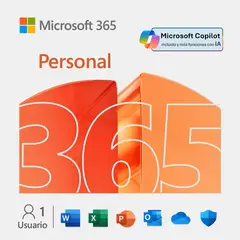 MICROSOFT - 365 PERSONAL - 12 MESES, 1 Usuario