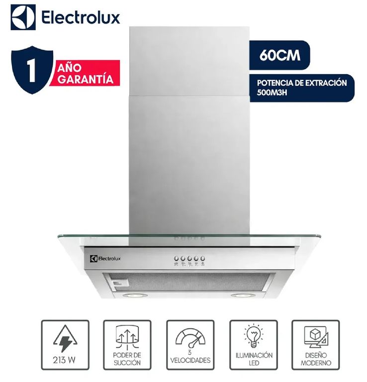 Campana de Pared CE6VX 60 cm Efficient Acero Inoxidable