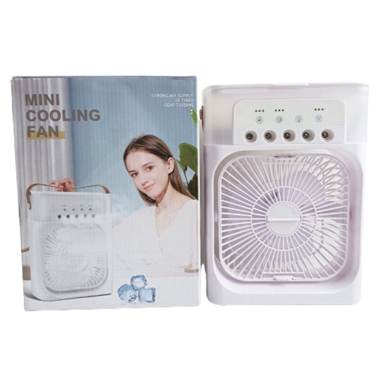 Ventilador Humificador 3 en 1 Led Blanco