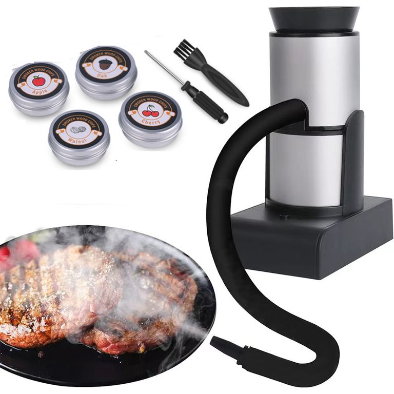 Humo portátil de ahumador de cocina Comida de humo Bebidas Alimentos Cóctel Fumador para parrilla