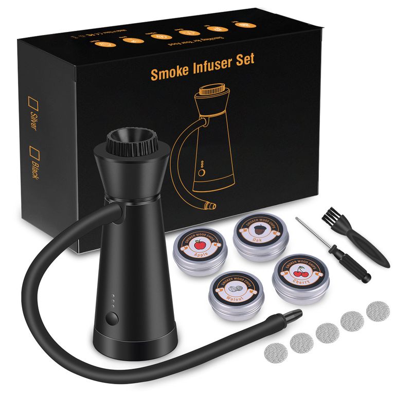 Humo portátil de ahumador de cocina Comida de humo Bebidas Alimentos Cóctel Fumador para parrilla