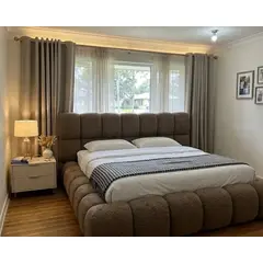 GENERICO - Cama Nube Box Tarima Chocolate King con Cabecera