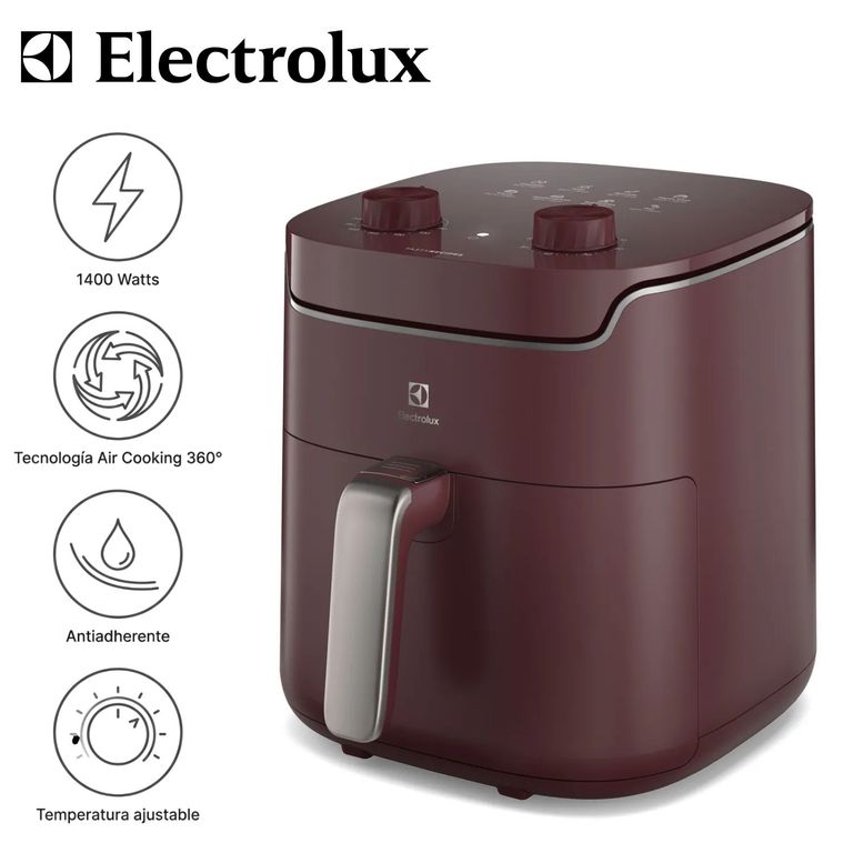 Freidora de Aire EAF41 5,6 L Roja Efficient 1400W