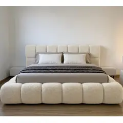 GENERICO - Cama Nube Box Tarima Ivory Queen con Cabecera
