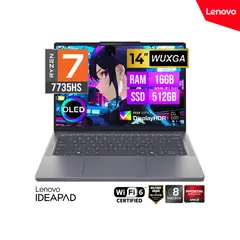 LENOVO - LAPTOP IDEAPAD SLIM 3 14ARP10 14" WUXGA OLED AMD Ryzen 7 7735HS 16GB 512GB FreeDOS