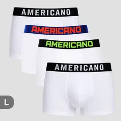 AMERICANO UNDERWEAR - Boxer Anatómico Pack 4 Hombre Algodón Americano Talla L