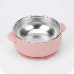 VERSATINO - Bowl BLW de Silicona y Acero Inoxidable - Rosa