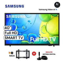 SAMSUNG - Televisor 40 FHD Smart TV UN40F6000F + Rack
