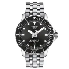 Tissot - Reloj para Hombre Seastar 1000 Powermatic 80 Plata y Negro