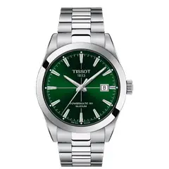 Tissot - Reloj para Hombre Gentleman Powermatic 80 Silicium Plata y Verde