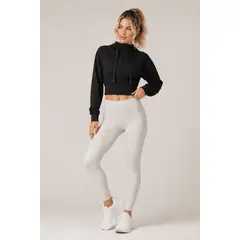 GENERICO - Casaca Crop Deportiva con Capucha
