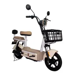 JEFF BIKE - BICIMOTO MODELO CITY COLOR BEIGE 40KM AUTONOMIA 35KMH VEL.MAX CON BATERIA DE GRAFENO