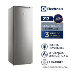 Electrolux - Congelador Vertical 212L Gris EFUP22P2HRG
