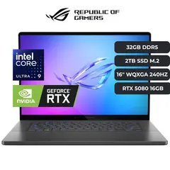ASUS - ROG ZEPHYRUS G16 Core Ultra 9 285H, RTX 5080 16GB, 32GB RAM, 2TB SSD, 16" WQXGA OLED 240HZ