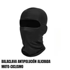 GENERICO - BALACLAVA PASAMONTAÑA NEGRO CORTAVIENTO MOTO CICLISMO