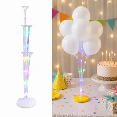 GENERICO - Base para Globos 70CM con Luz LED Decoración de Cumpleaños y Eventos Set 2 unidades